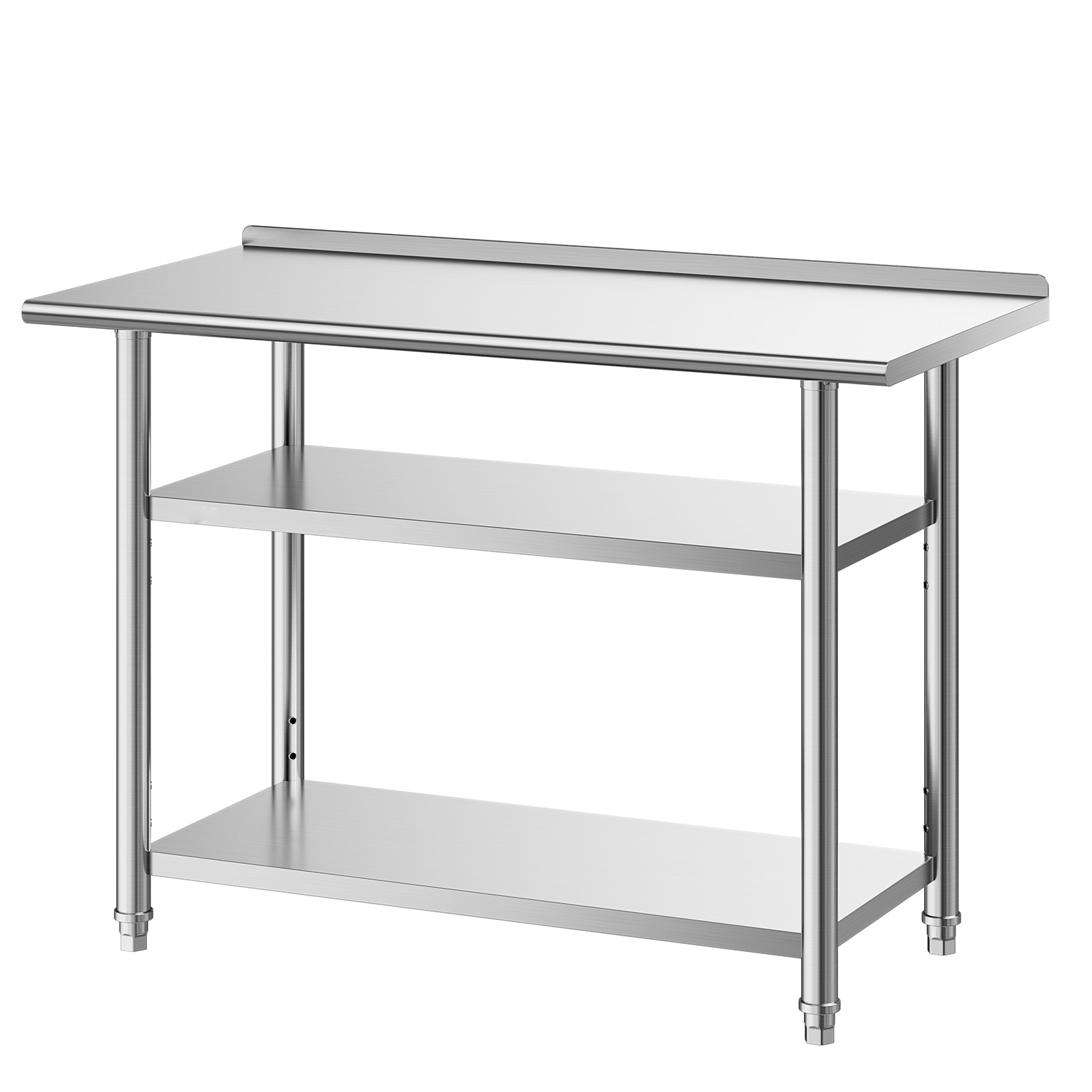 Kitchen Appliances Table - SucceBuy 24x48 Zoll Edelstahl-Arbeitstisch mit 2