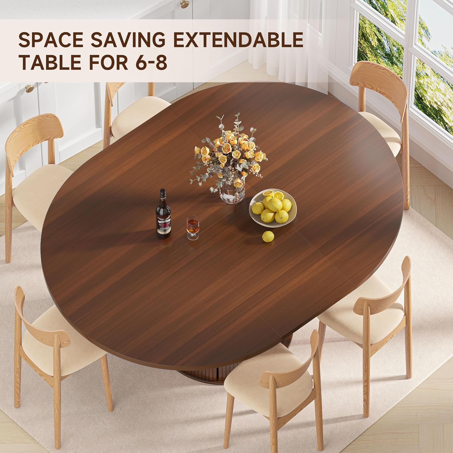 Ausziehbarer runder Esstisch:  – Kitchen Appliances Table Bewertung und Preis