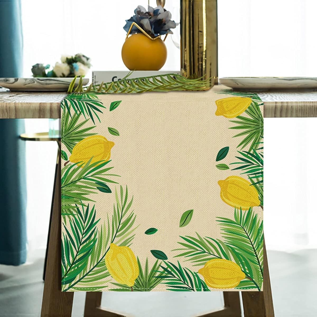 Sukkot Tischläufer aus Leinen, – Kitchen Appliances Table Bewertung und Preis